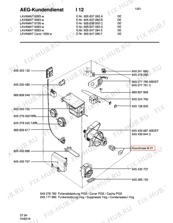 Взрыв-схема стиральной машины Aeg LAV6283-W - Схема узла Electrical equipment